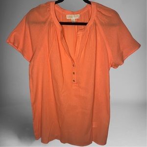 Michael Kors Pink Henley Type Blouse Multiple Sizes Available